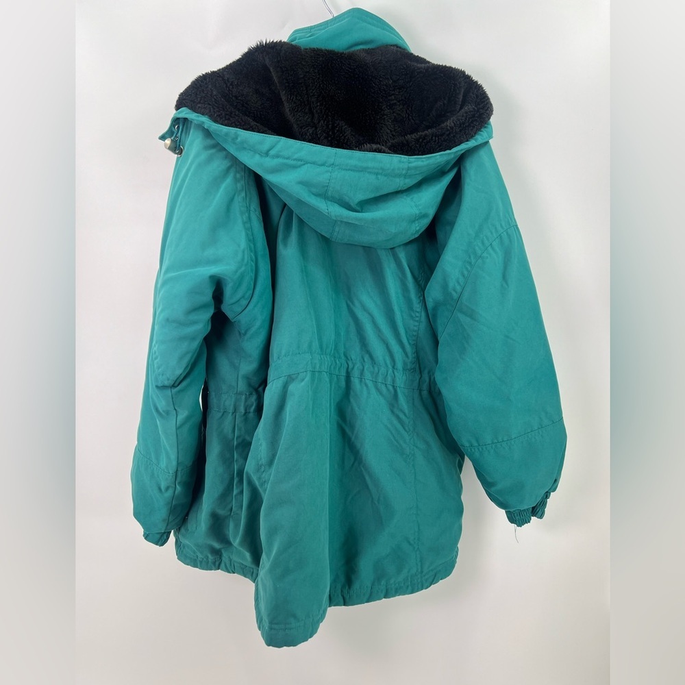 Rawik Skiwear vintage teal green snow ski jacket insulted hooded size L Large - Picture 4 of 11